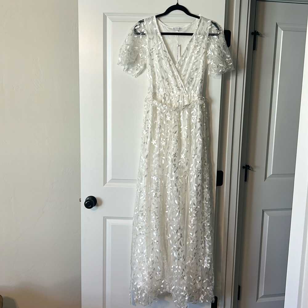 New white Baltic born dress